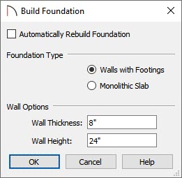 Building a walls with footings foundation