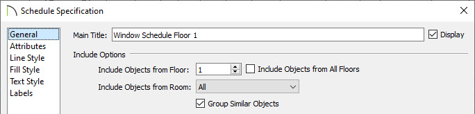 Uncheck Include Objects from All Floors on the General panel