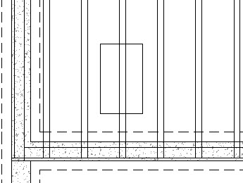 Polyline drawn where the hole should be located.