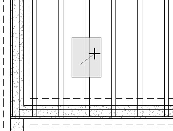 Using the trim tool to trim away framing.