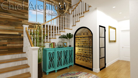 Decorative cabinet with cabinet feet applied