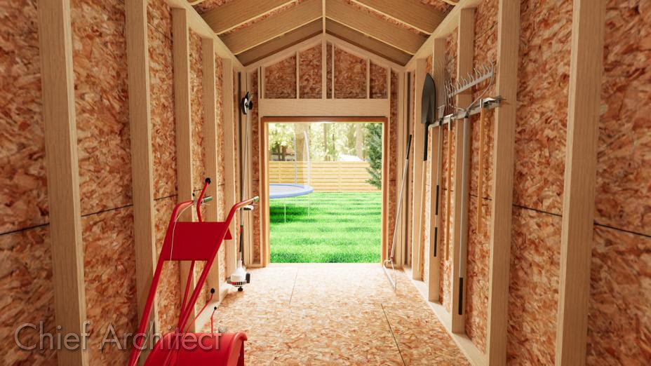 Exposed studs can be shown by removing the interior layer of your wall type. You can use a custom wall type to create an exposed stud wall.