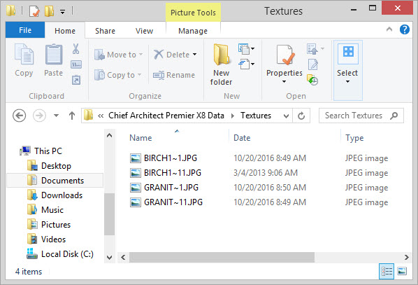 X8 Data textures folder