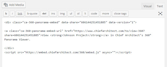 A WordPress Text editor