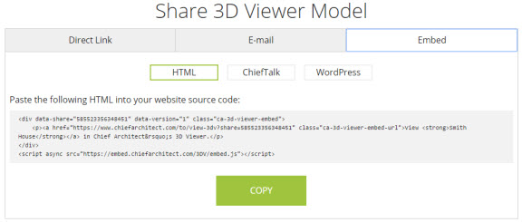 Embed HTML option