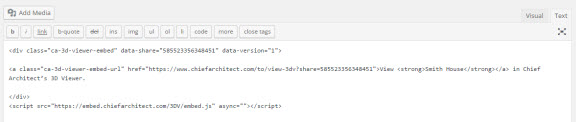 WordPress page editor