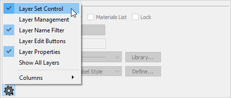 Layer Set Control