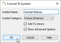 Convert To Symbol dialog