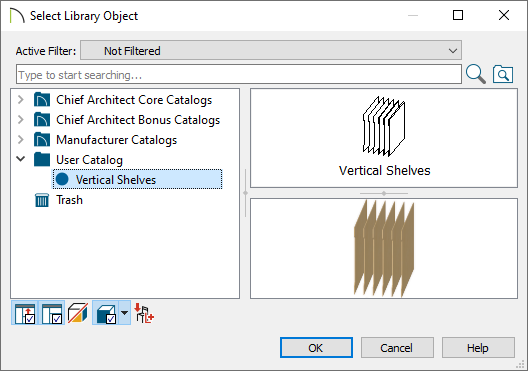 Select Library Object dialog