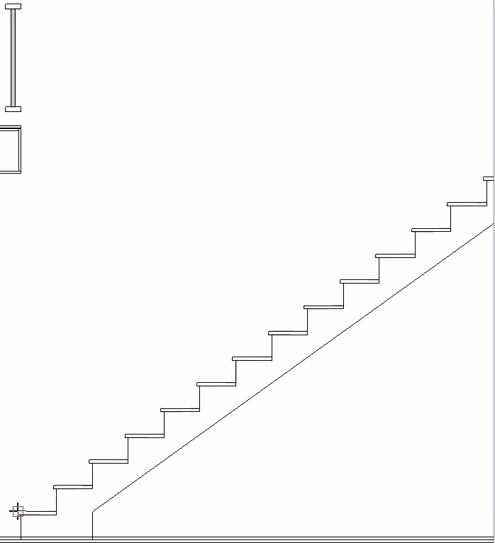 Use the Draw Line tool to draw a line along the nose of your treads.