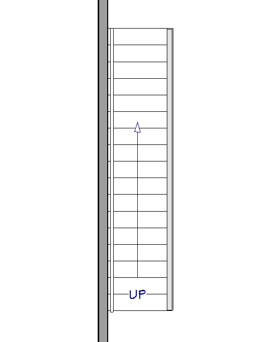 Floor plan with a staircase and wall created