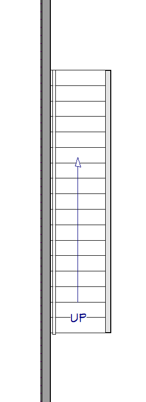 Floor plan with a staircase and wall created