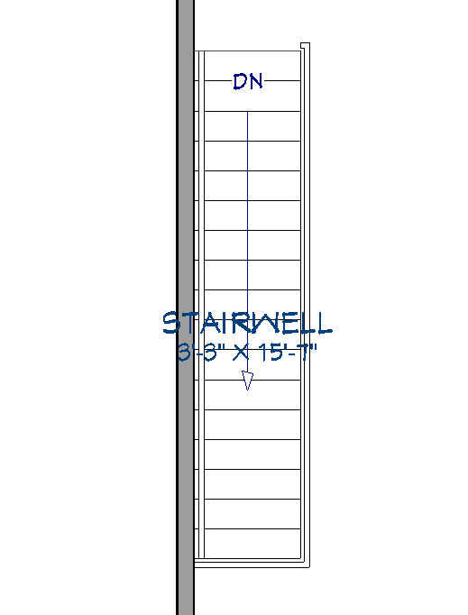 Stairwell created on the second floor