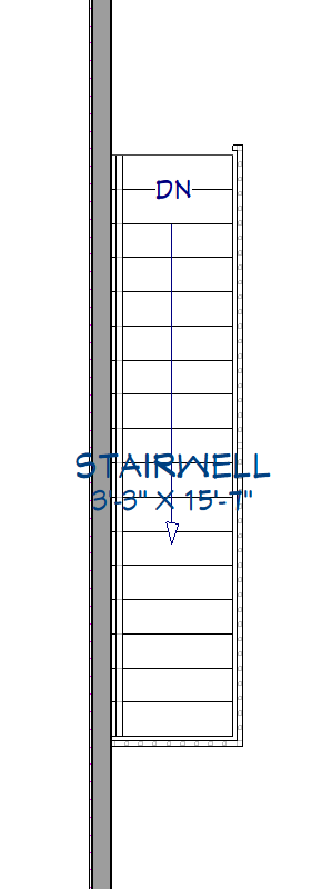 Stairwell created on the second floor