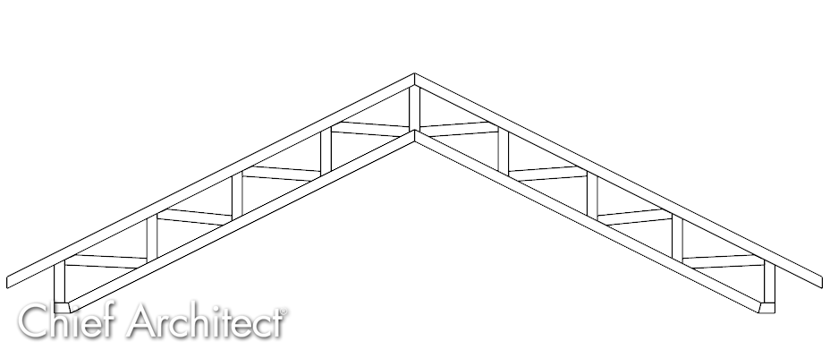 Truss Detail view displaying a single parallel chord roof truss