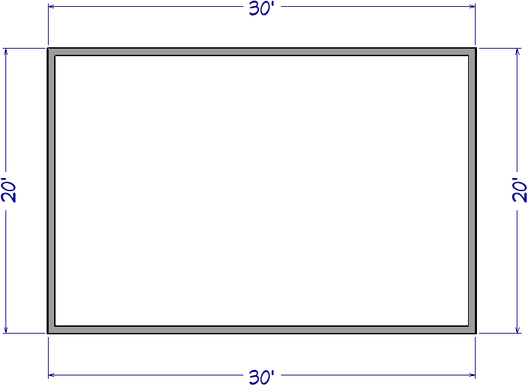 20' x 30' floor plan