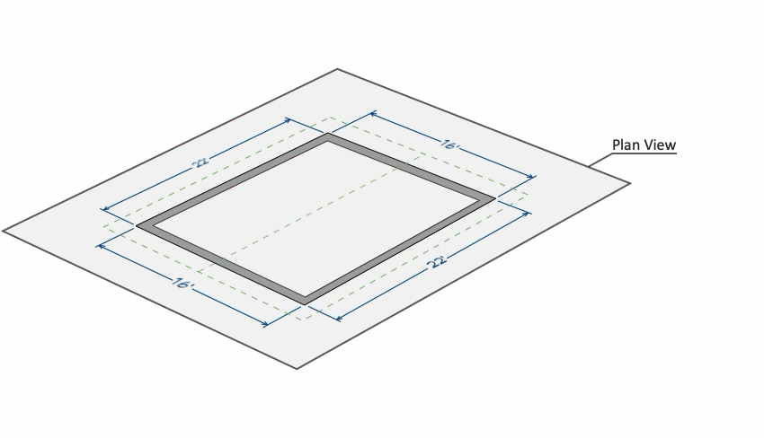 Plan view exploding into its component layers