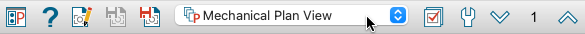 Mechanical Plan View selected in the Saved Plan View Control tool