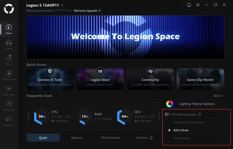 Legion Space application