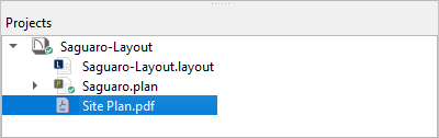 PDF file imported into a project within the Project Browser