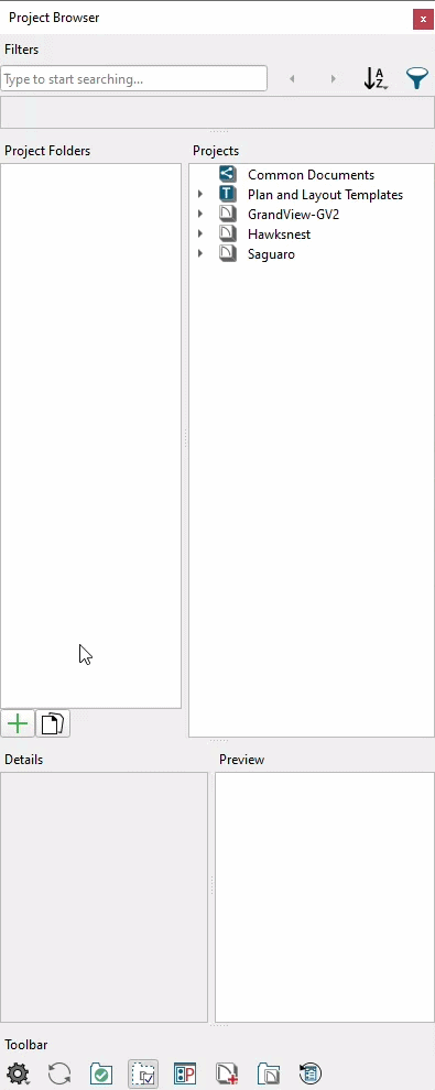 Creating a folder and adding a project to it