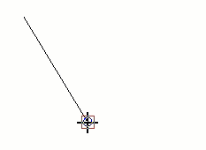 Draw a horizontal line from the end of your angled line.
