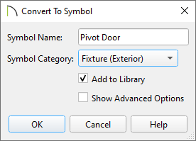 Convert To Symbol dialog
