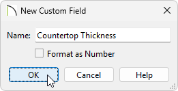 New Custom Field dialog