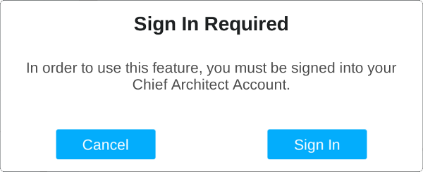 Sign in Required window