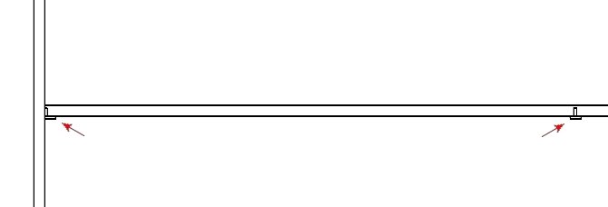 Cross Section view of ceiling Cross Section view of ceiling showing L bracket and T Channel