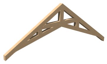 Scissor truss with eight inch cords and webbing