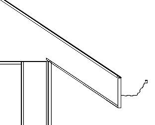 Backclipped cross section view displaying the gutter molding profile